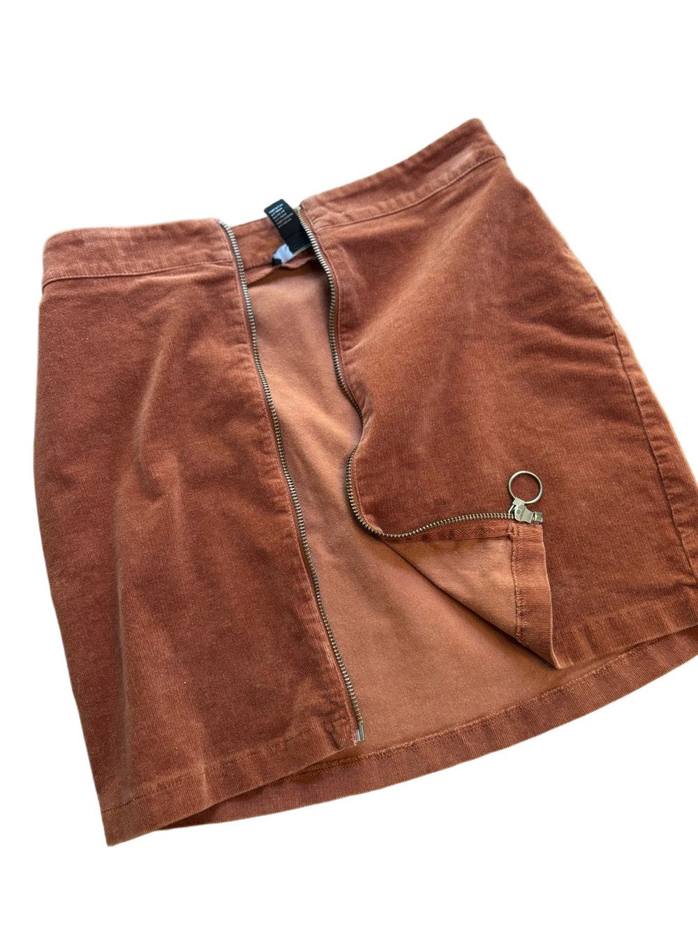 Forever 21 Rust Brown Zip Front Mini Skirt - Picture 4 of 8